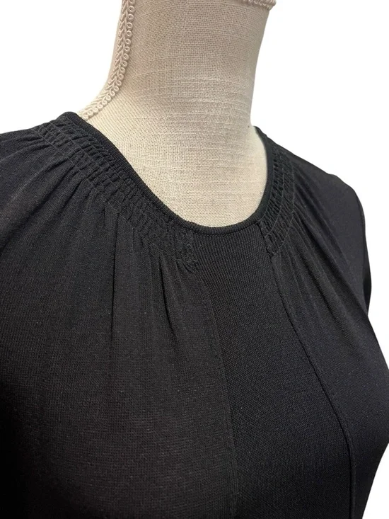 CHANEL Black Midi Sheath Dress with Short Sleeves - Picture 7 of 13